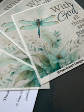 Dragonfly rice paper for decoupage, With God all things are possible, Matthew 19:26, Christian craft, D612