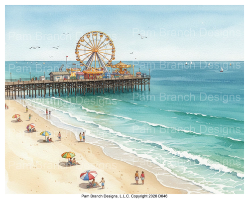 D646 — beach pier and Ferris wheel, coastal craft supply