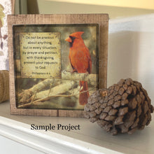 Vintage-Inspired Cardinal on Branch - "Do not be anxious..." Decoupage Sheet, Bible Verse Rice Paper D91