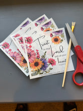 Decoupage Rice Paper, Pink, Purple Flowers, Sunflowers Christian Craft, "Trust in the Lord with all your heart.” , D151
