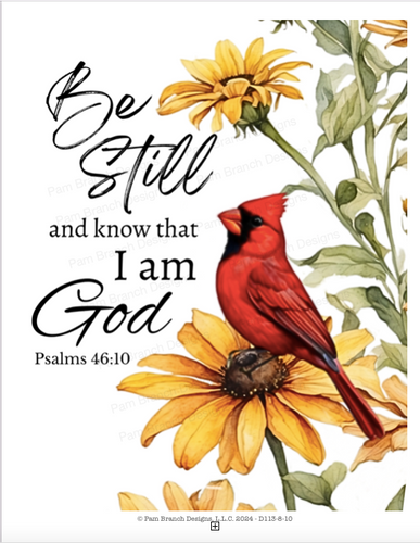 Decoupage Rice Paper, Cardinal and Black Eyed Susans, 