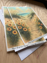 Decoupage Rice Paper – Sandy Beach Walkway with Yellow Flowers – 8x10 Design D235