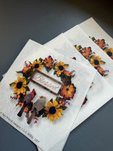Decoupage Rice Paper with Cardinals and a Fall Wreath, "Blessed", Rice Paper D37