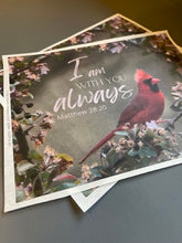 Rice Paper for Crafts and Decoupage, Cardinal in Crabapple Tree, I am with you always D127
