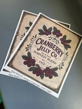 Decoupage Rice Paper, Cranberry Jelly Co. Tart & Sweet Harvest Blend Vintage Label, fall craft supply D380