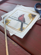 Rice paper with a Cardinal and Sunflowers - Decoupage Sheet, Bible Verse Paper D34