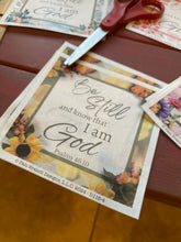 Rice Paper Bundle for Decoupage, Be Still Bible Verse and Florals, 8 Pack D118