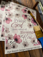 Rice Paper for Decoupage – Craft Supply for DIY – Pink Anemone Floral - Praise God from whom all blessings flow  D241