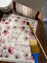 Rice Paper for Decoupage – Craft Supply for DIY – Pink Anemone Floral - Praise God from whom all blessings flow  D241