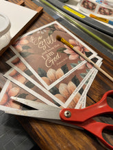 Rice Paper with Peach Magnolias, Floral Christian Craft Paper - "Be Still and Know that I am God" - Bible Verse Decoupage Sheet, D166