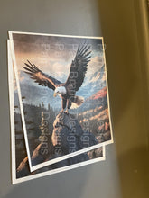 Rice Paper for Crafts and Decoupage, Eagle landing on a Rock, Paper for DIY Project D180