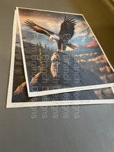 Rice Paper for Crafts and Decoupage, Eagle landing on a Rock, Paper for DIY Project D180
