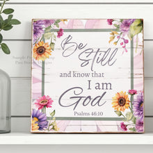 Rice Paper Bundle for Decoupage, Be Still Bible Verse and Florals, 8 Pack D118