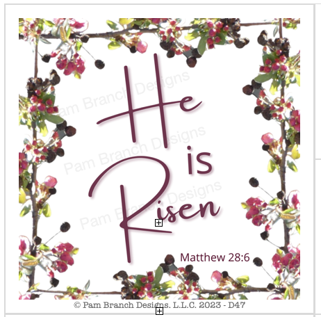 Easter Decoupage - He is Risen - Bible Verse Paper D47