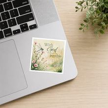 Floral dragonfly With God waterproof sticker on laptop