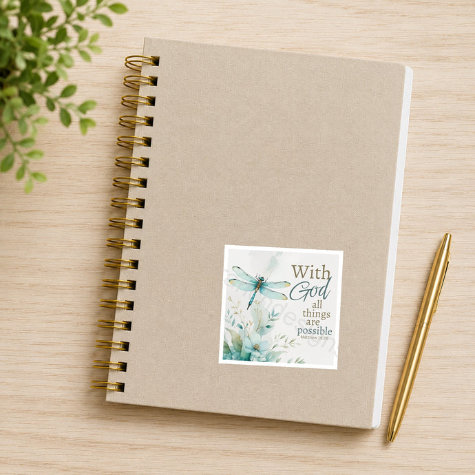 Great blue heron in a marsh waterproof sticker on notebook