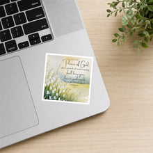 Lily of the Valley Peace of God waterproof sticker on laptop