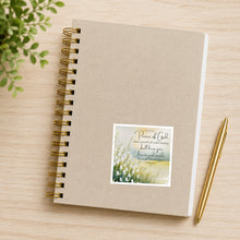 Lily of the Valley Peace of God waterproof sticker on notebook