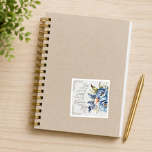 Blue flowers This is the day waterproof sticker on notebook