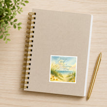 Coastal lighthouse Praise God waterproof sticker on notebook