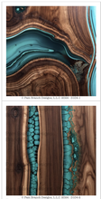 Faux Aqua Resin and Wood Grain Pattern, Digital Download for Decoupage, Printable D104