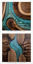 Faux Aqua Resin and Wood Grain Pattern, Digital Download for Decoupage, Printable D104