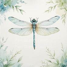 Dragonfly Floral Rice Paper For Decoupage 3 Inch Bundle D594
