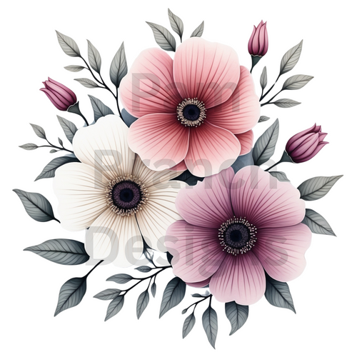 Rice Paper for Decoupage Purple and Cream Floral Decoupage Rice Paper, Craft Sheet D182