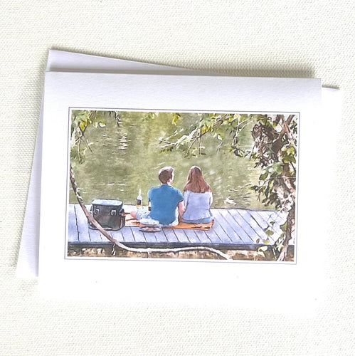 Picnic by the River  - Greeting Card - C53