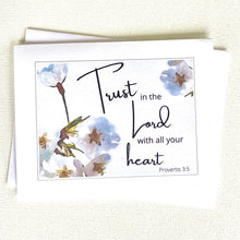 "Trust in the Lord with all your Heart" Proverbs 3:5  - Greeting Card - C56