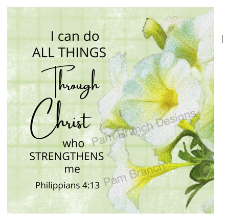 I Can Do All Things Through Christ Who Strengthens Me, Decoupage Sheet, D27