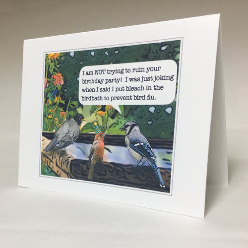 Robin, House Finch, Blue Jay Birthday Card, 4 Pack, Funny Gift, Funny Bird Card #C33