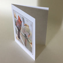 Two Cardinals in Love - Greeting Cards, 4 Pack, Cardinal Gift, Birdwatcher Gift, Thinking of You, Miss You, Bereavement Gift, Sympathy Card #C20