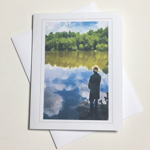 River Greeting Cards, River Scape, Encouragement Card, 4 Pack, Gift of Nature, Nature Card, Thinking of You, Miss You, Father's Day, Fishing Card #C17