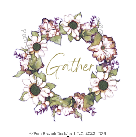 Gather, Fall Wreath, Craft Paper, Decoupage Paper D36