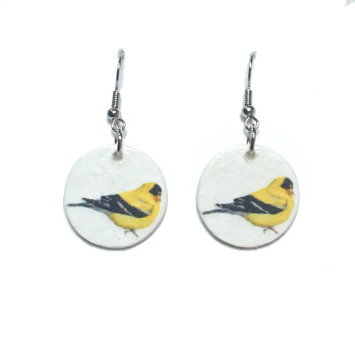 Goldfinch Earring, Wood Earring, E733