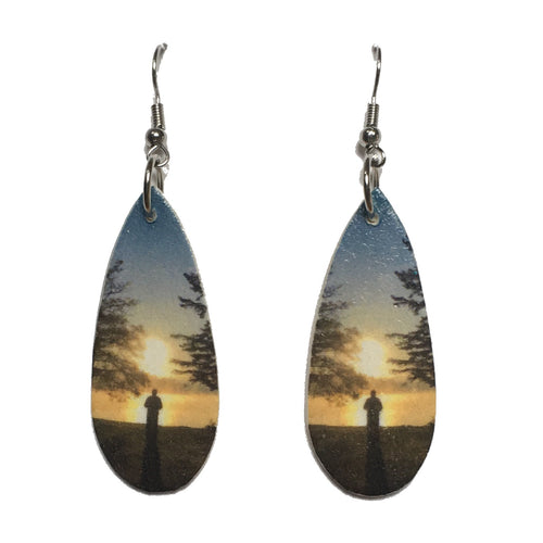 River Sunrise in Michigan, Teardrop Earrings E710