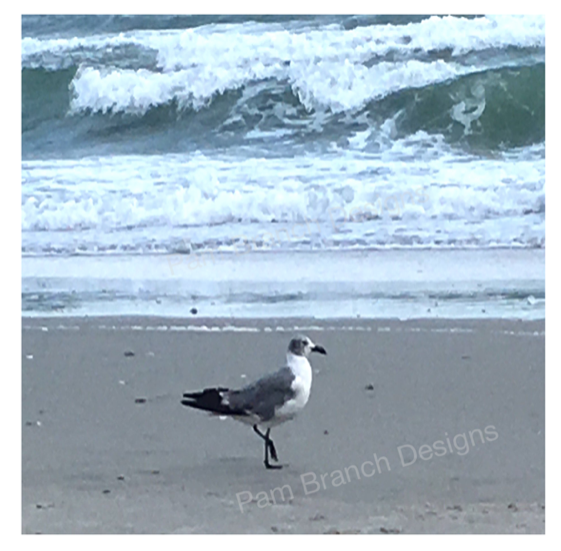 Sea Bird and the Ocean, Decoupage Sheet, Tissue Paper D13